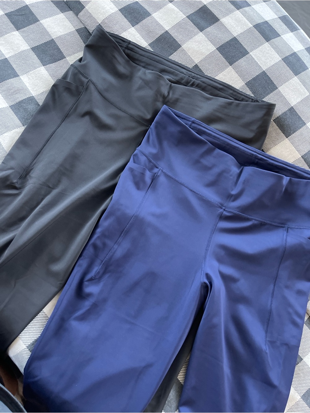 CALIA Women’s Leggings Bundle 2 Pair Black & Navy Blue XL